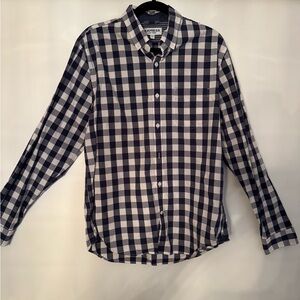Express Black and White Casual Button Down Shirt